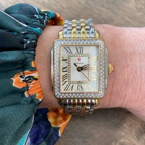 Michele Deco Diamond Two Tone Watch